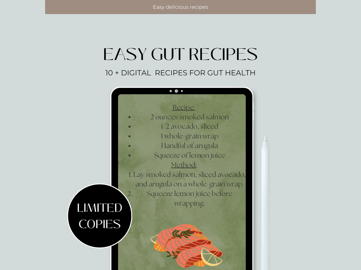 Gut Healthy recipes & meal plans - Green - Digital